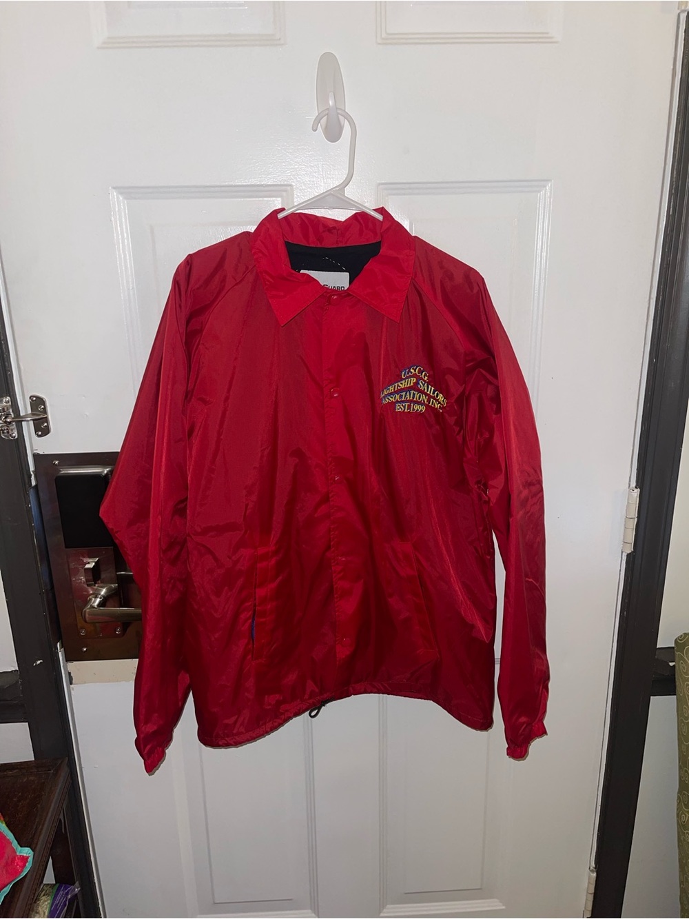 Wearguard U.S. Coast Guard Red Men’s Lightweight Coach Jacket - Size Medium